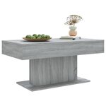 vidaXL Table basse Sonoma gris 96x50x45 cm Bois d'ingénierie