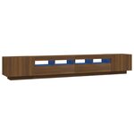 vidaXL Ensemble de meubles TV avec lumières LED 3 Pièces Chêne marron