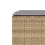 vidaXL Ensemble de bistro 3 Pièces avec coussins beige résine tressée