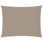 vidaXL Voile de parasol tissu oxford rectangulaire 2 5x4 m taupe