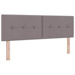 vidaXL Lit à ressorts avec matelas Taupe 140 x 190 cm tissu