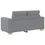 vidaXL Ensemble de Canapés avec coussin avec oreiller 3 Pièces Gris tissu