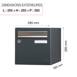 Boite aux lettre Allure 1 porte gris anthracite 7016M