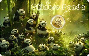 Pièce de monnaie en Or 50 Cents g 0.031 (1/1000 oz) Millésime 2026 CHINESE PANDA 1/1000