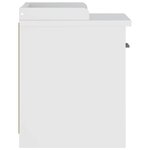 vidaXL Banc de couloir SANDNES blanc 45x40x50 cm bois de pin massif