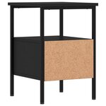 vidaXL Tables de chevet 2 Pièces noir 34x36x50 cm bois d’ingénierie