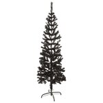 vidaXL Sapin de Noël étroit Noir 120 cm