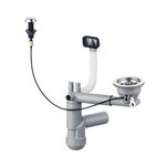 Siphon pour évier 1 cuve en acier - Gain de place