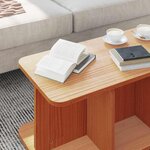 vidaXL Table basse Marron cire 80 x 39 5 x 33 5 cm Bois massif en pin