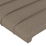 vidaXL Tête de lit avec oreilles Taupe 83x23x118/128 cm Tissu