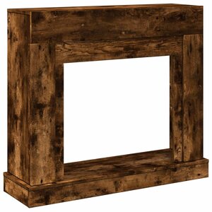 VidaXL Cadre de cheminée chêne fumé 100x30x87 5 cm bois d'ingénierie