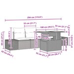 vidaXL Ensemble de canapé de jardin 5 Pièces Noir Poly rotin