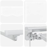 vidaXL Auvent Rétractable Blanc 400x200 cm tissu