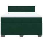 vidaXL Sommier à lattes de lit et matelas Vert foncé 160x200cm Velours
