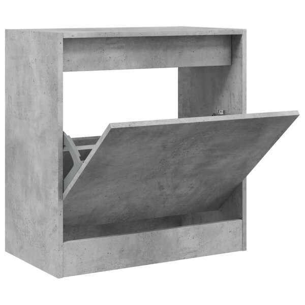 vidaXL Armoire à chaussures gris béton 60x34x63 5 cm bois d'ingénierie