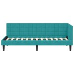 vidaXL Cadre de lit d'angle Turquoise 80 x 200 cm Velours