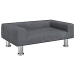vidaXL Canapé pour enfants gris foncé 70x45x26 5 cm velours
