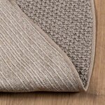 vidaXL Tapis de surface Rond LUGO Taupe Ø 120 CM Polyester