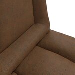 vidaXL Fauteuil de sol ajustable Marron Tissu