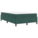 vidaXL Cadre de lit Vert foncé et blanc 120 x 190 cm Velours