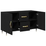 vidaXL Buffet Chêne noir 100 x 36 x 60 cm Bois d'ingénierie