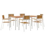 vidaXL Ensemble de repas extérieur 7 pc 180 x 90 x 75 cm