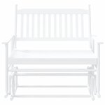 vidaXL Banc balancelle blanc 118x70x104 5 cm bois massif de peuplier