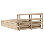 vidaXL Cadre de lit avec tête de lit 120x190 cm bois de pin massif