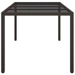 vidaXL Table de jardin pour repas Marron 190 x 90 x 75 cm Poly rotin