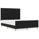 Châssis de lit vidaXL Noir 160x200 cm Tissu