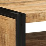 vidaXL Table basse 70x50x38 cm bois de manguier massif brut