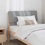 vidaXL Tête de lit capitonnée Gris clair 90 cm Pin massif