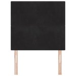 Tête de lit capitonnée noire en velours 100 cm
