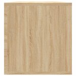 vidaXL Boîte de rangement de vinyles Chêne sonoma 71x34x36 cm
