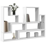 vidaXL Étagère murale blanc 96x12x64 cm bois d’ingénierie