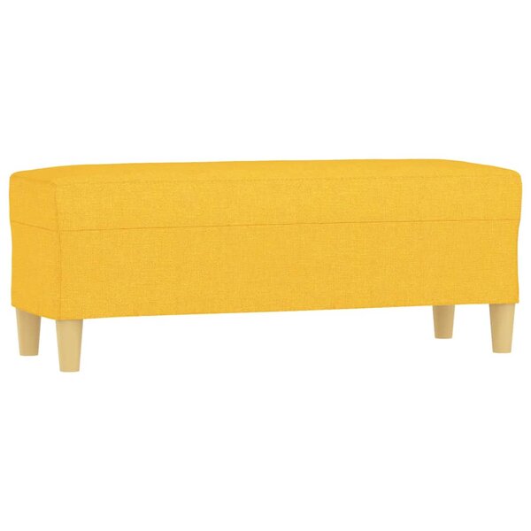 vidaXL Banc Jaune clair 100x35x41 cm Tissu