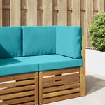 vidaXL Coussin de canapé d'extérieur 3 Pièces Turquoise Polyester