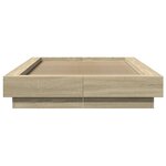 vidaXL Cadre de lit sans matelas chêne sonoma 100x200 cm