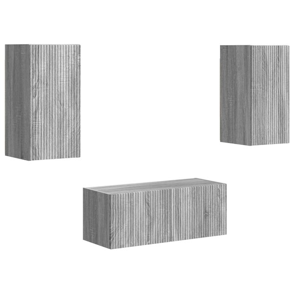 vidaXL Ensemble meuble TV 6 Pièces Gris Sonoma Bois d'ingénierie