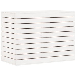 vidaXL Panier à linge blanc 88 5x44x66 cm bois massif de pin