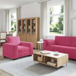 vidaXL Ensemble de canapés 3 Pièces avec coussins Rouge bordeaux Velours