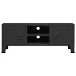 vidaXL Meuble TV industriel Noir 105x35x42 cm Métal