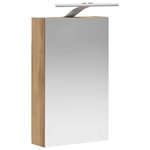 vidaXL Armoire Miroir de Salle de Bain Chêne artisan 30 x 10 5 x 50 cm