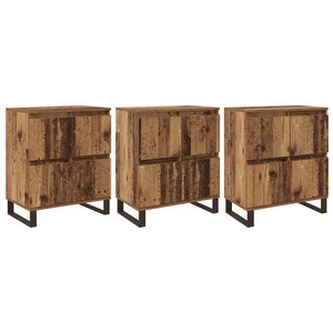 vidaXL Buffets 3 Pièces Bois ancien 180 x 35 x 70 cm Bois d'ingénierie