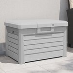 vidaXL Boîte à coussins d'extérieur gris 73x50 5x46 5 cm polypropylène