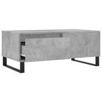 vidaXL Table basse Gris béton 90x50x36 5 cm Bois d'ingénierie