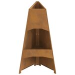 vidaXL Braise Marron 50 x 50 x 95 cm Acier Corten