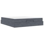 vidaXL Cadre de lit avec matelas avec matelas 2 Pièces Gris Foncé Velours