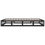 vidaXL Cadre de lit sans matelas noir 140x190 cm bois massif