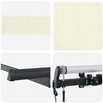 vidaXL Auvent Rétractable Crème 350 x 200 cm tissu